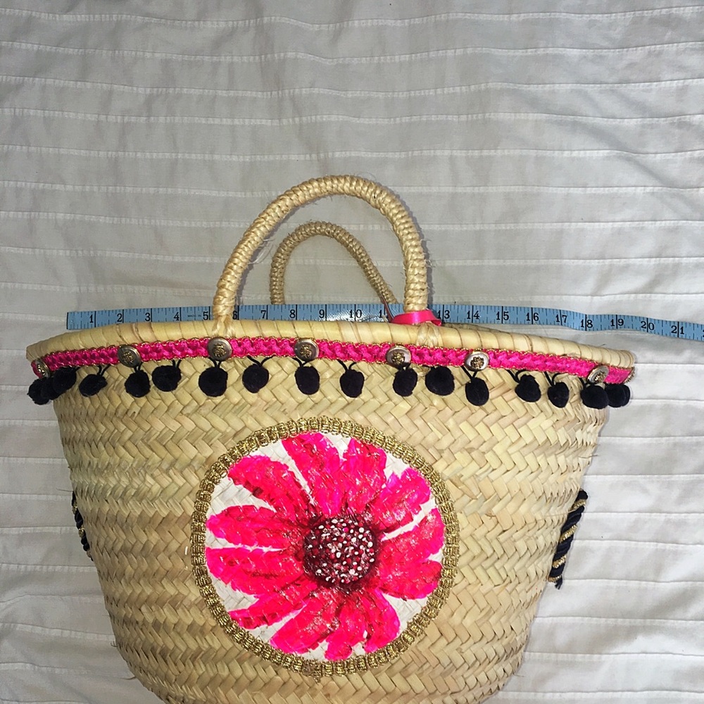Hand painted RDP by Rebecca De Pedro Straw bag - Picture 8 of 8